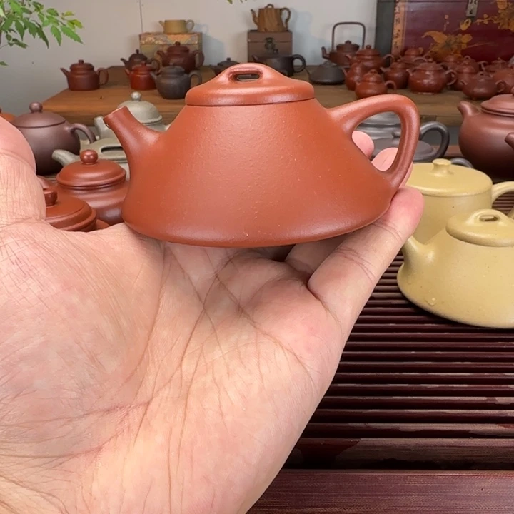 茶壶紫砂朱泥110cc半手