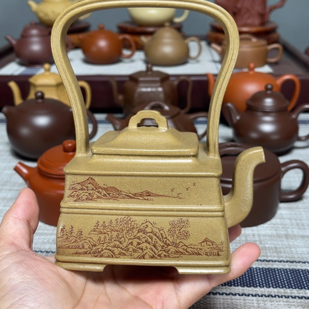 晨***峰茶壶紫砂全手工制作250cc