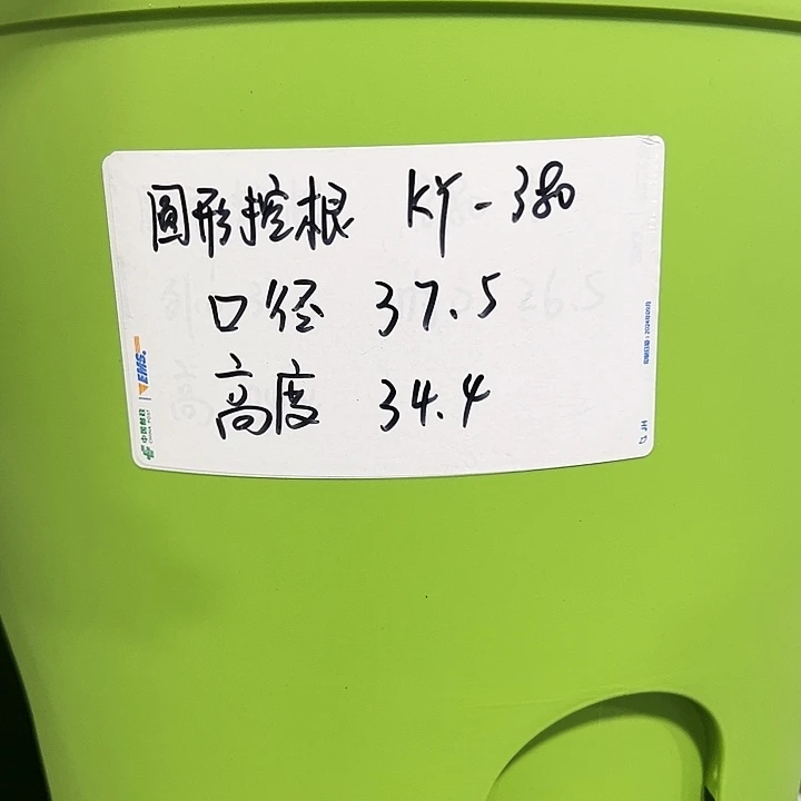 正品圆形控根口37.5高34果绿色5个无托