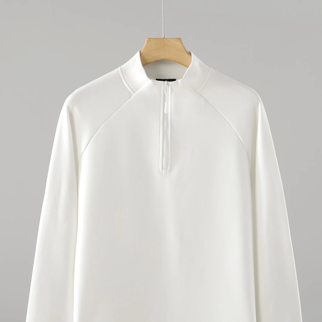 原创设计小立领双面德绒磨毛内搭百搭保暖舒适纯色打底衫