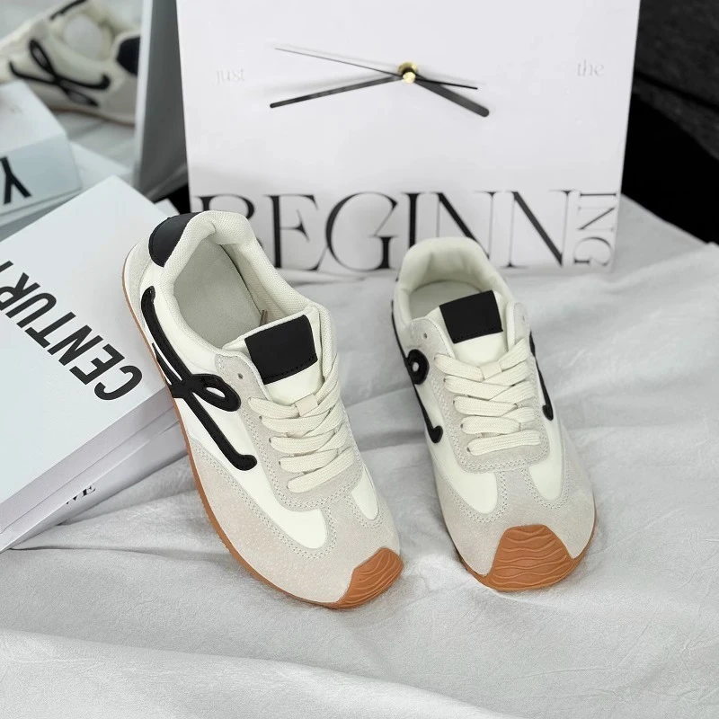 新款超火黄色德训鞋女款潮流休闲鞋女运动鞋阿甘女鞋子6111