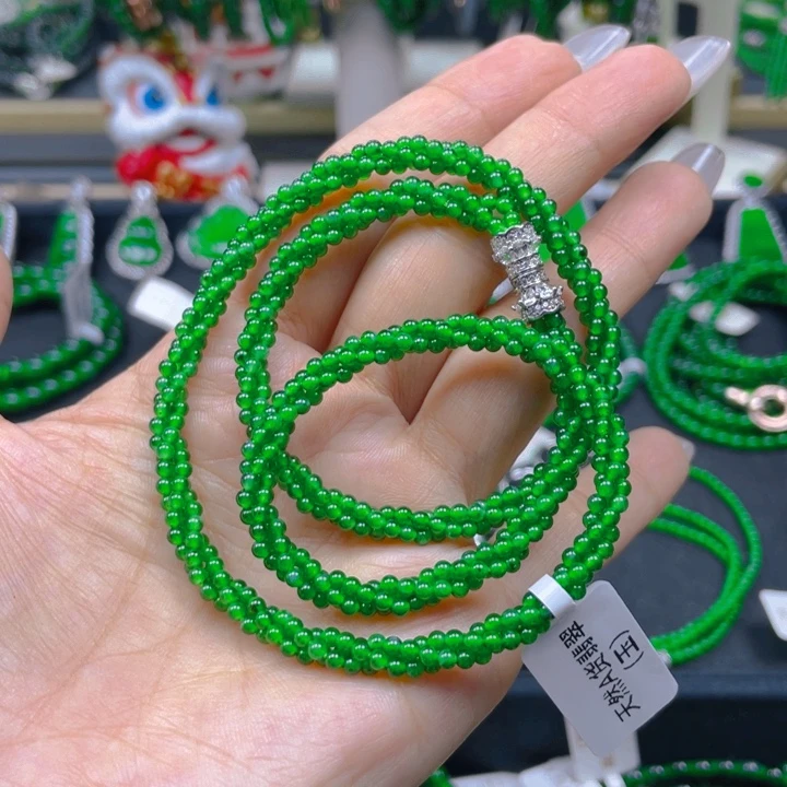 颈饰未镶嵌翡翠麻花项链