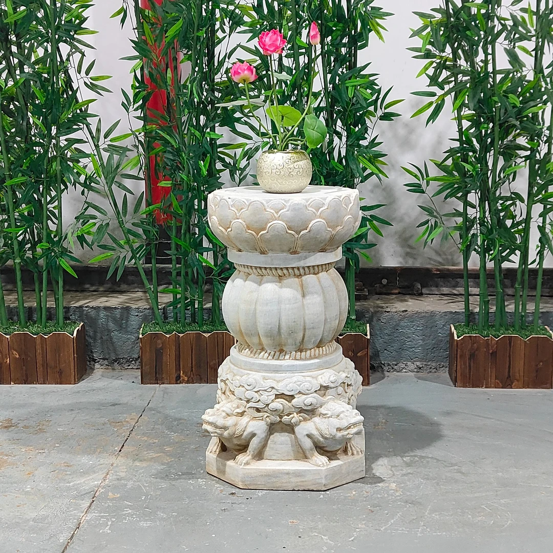 古石雕柱墩花盆座须弥座花几花架庭院赏石石墩包邮不含卸车和摆放