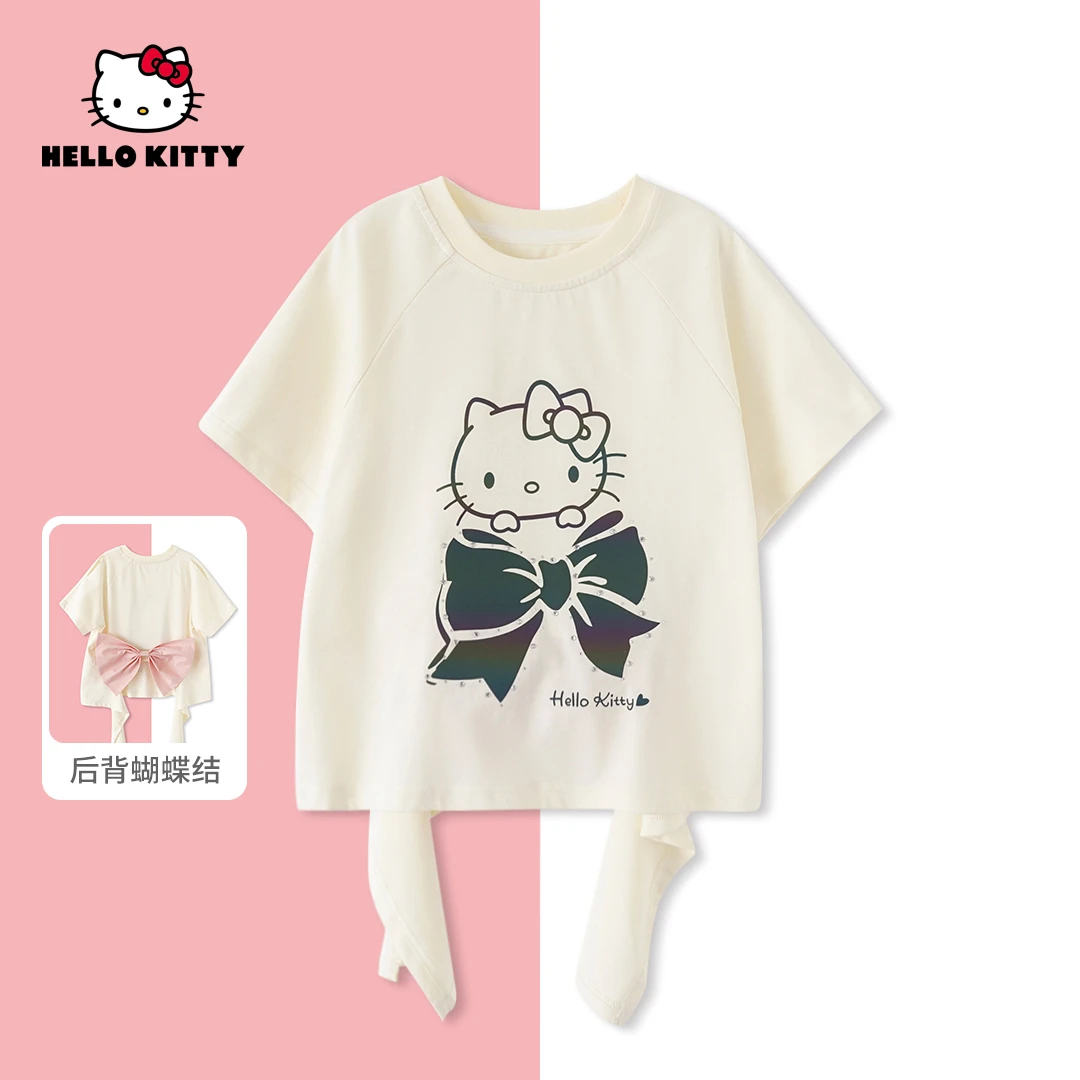 HelloKitty夏季新款时尚设计感短袖T恤中大童上衣AC5221MK107 AD