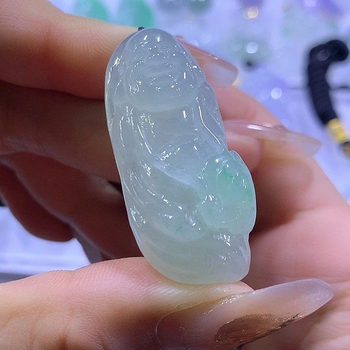 颈饰未镶嵌翡翠天然翡翠A货吊坠