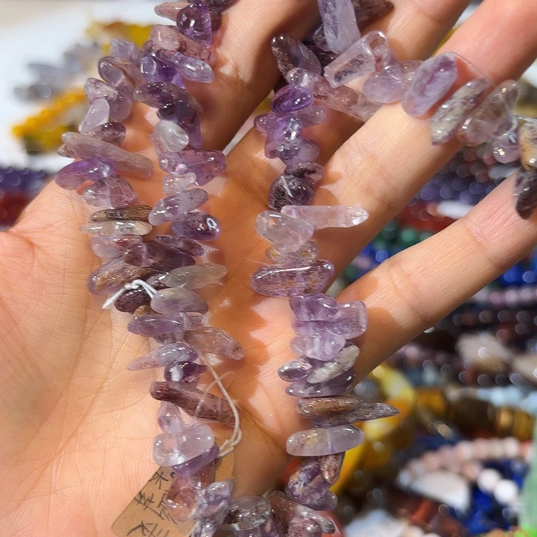 玛瑙/玉髓合金珠宝半成品紫幽灵长牙