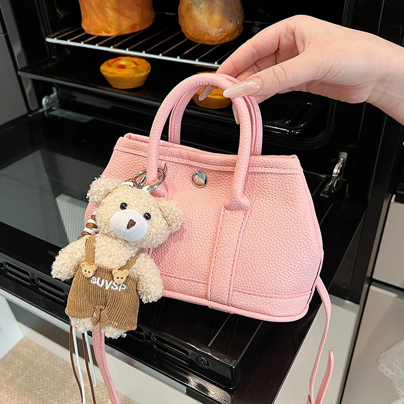 韩国手提水桶包女春夏2025新款时尚百搭ins托特包流行单肩斜挎包