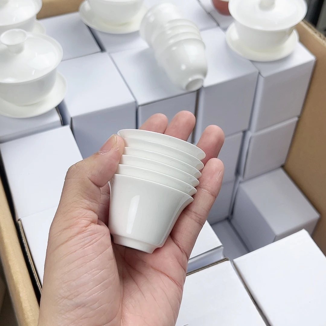 【闪购商品】6个35CC马蹄杯骨瓷超薄胎福利