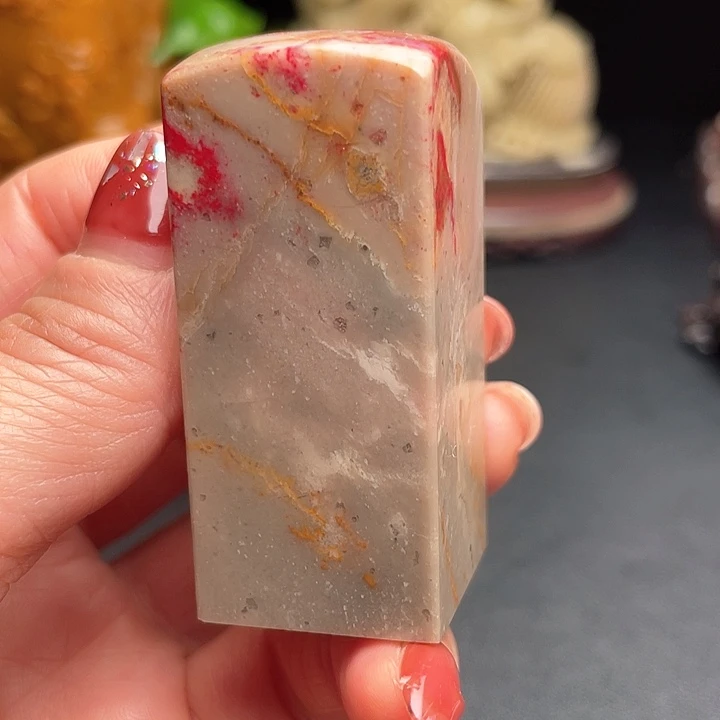 昌化鸡血石用****6昌化鸡血石手把件印章闲章