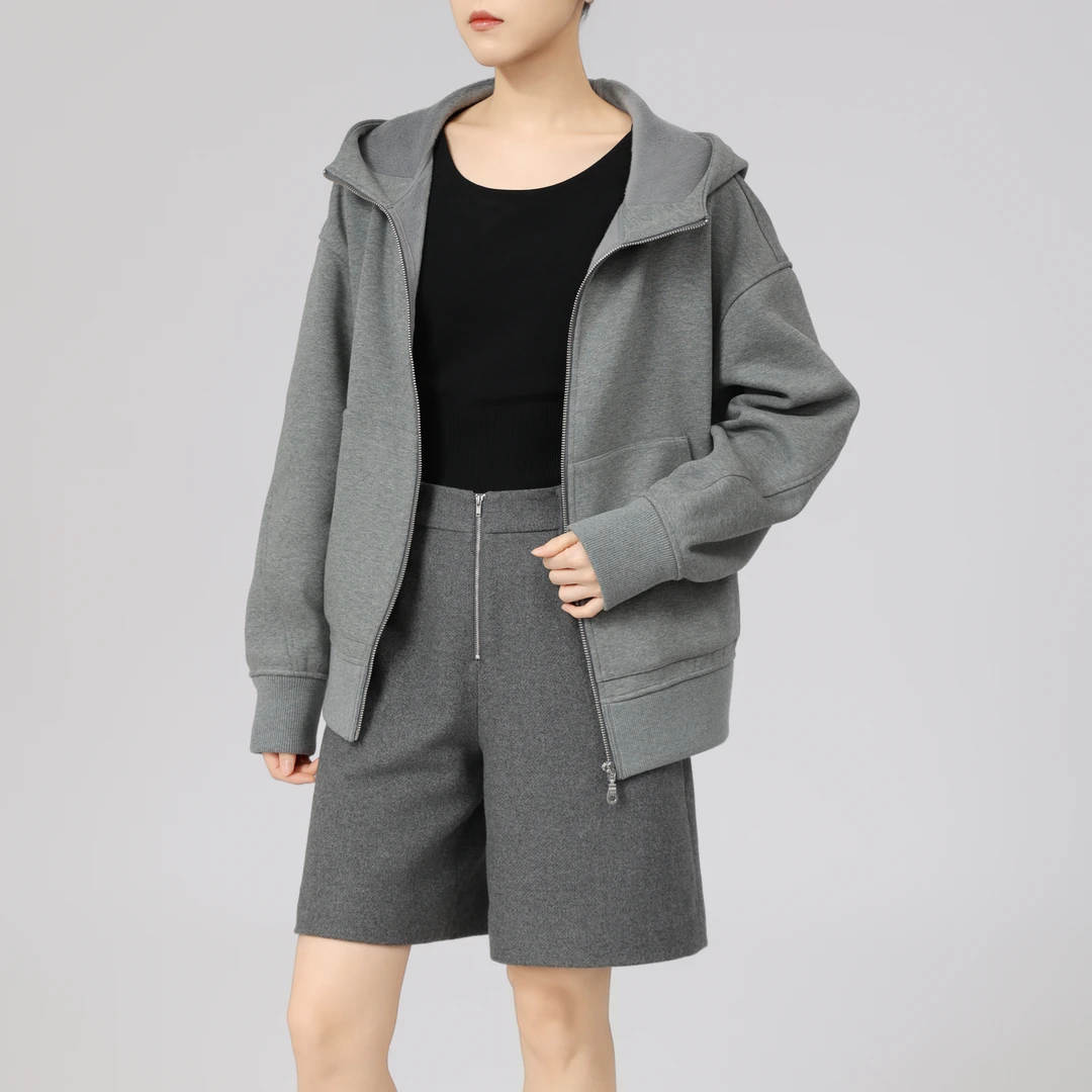 AMASS/阿玛施 冬季新款时尚休闲百搭连帽拉链卫衣外套5400935