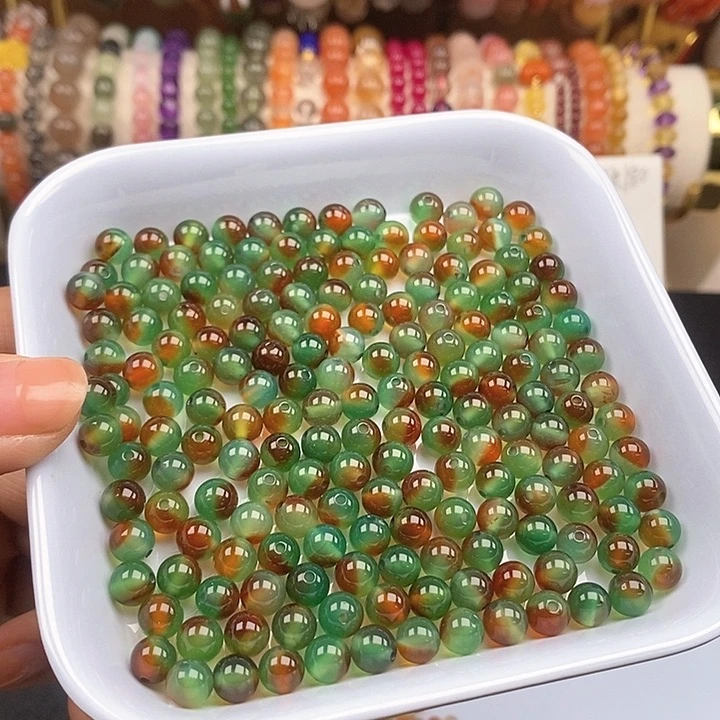 未镶嵌100个孔雀玛瑙卡6玛瑙/玉髓