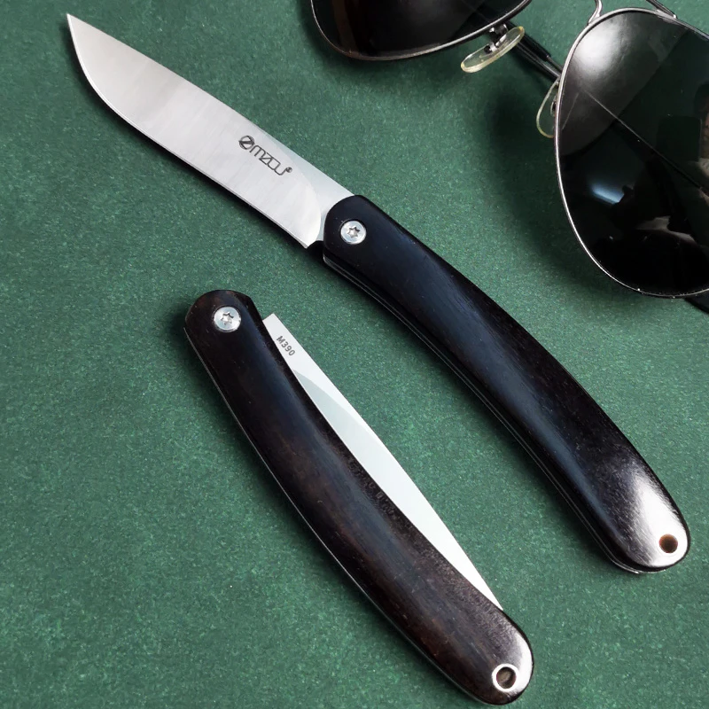 M390粉末钢水果刀厨房家用高硬度锋利野外露营随身便携无锁小折刀