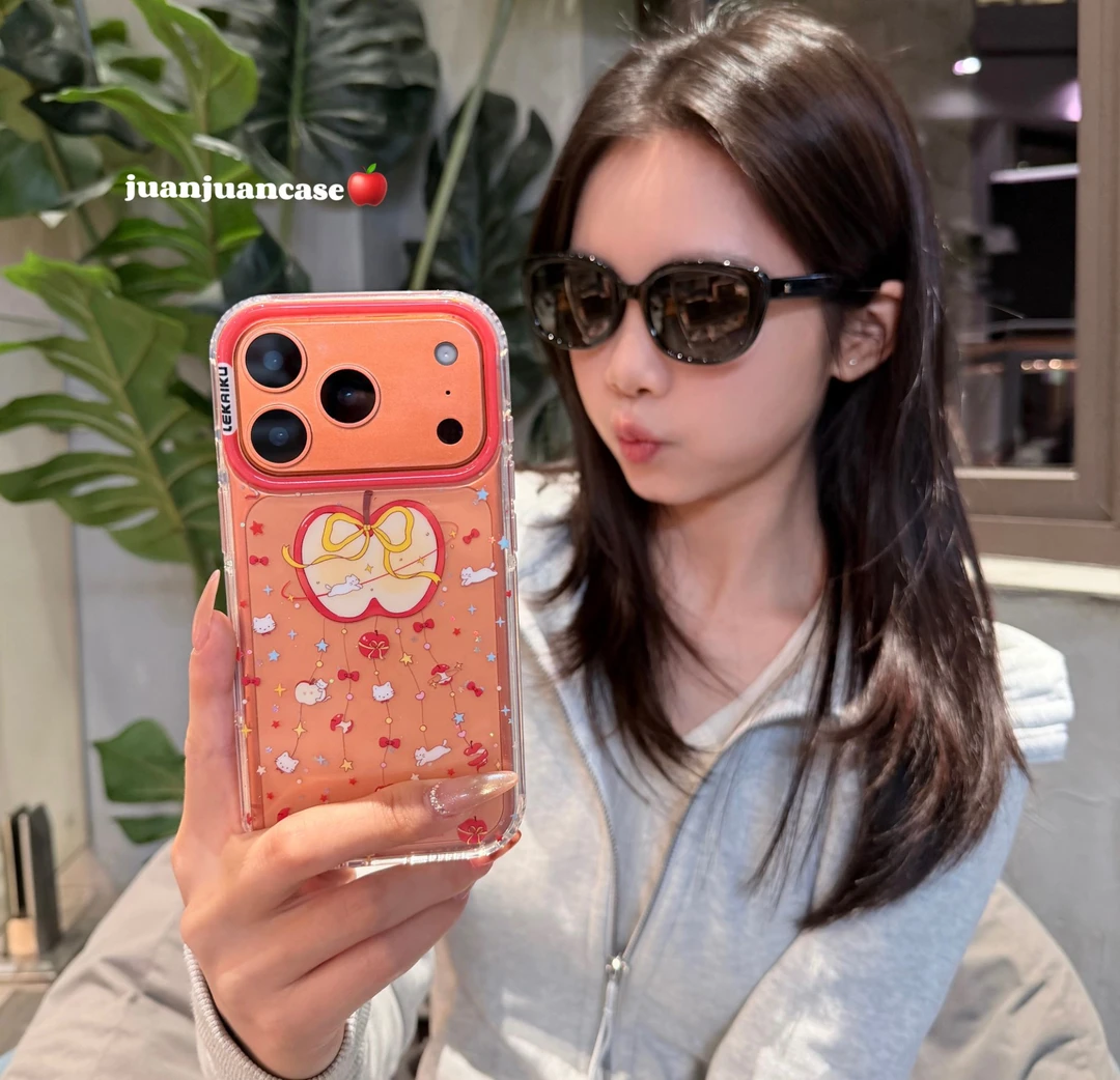 苹果风铃小猫防摔IMD适用iPhone17promax肤感手机壳16Pro少女15