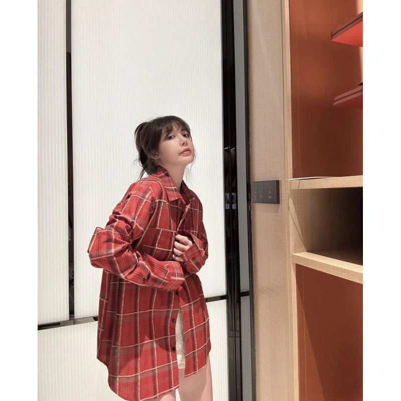 BETTER JOELAY -【彩条逸衫】衬衫宽松时尚潮流翻领休闲风WL9871