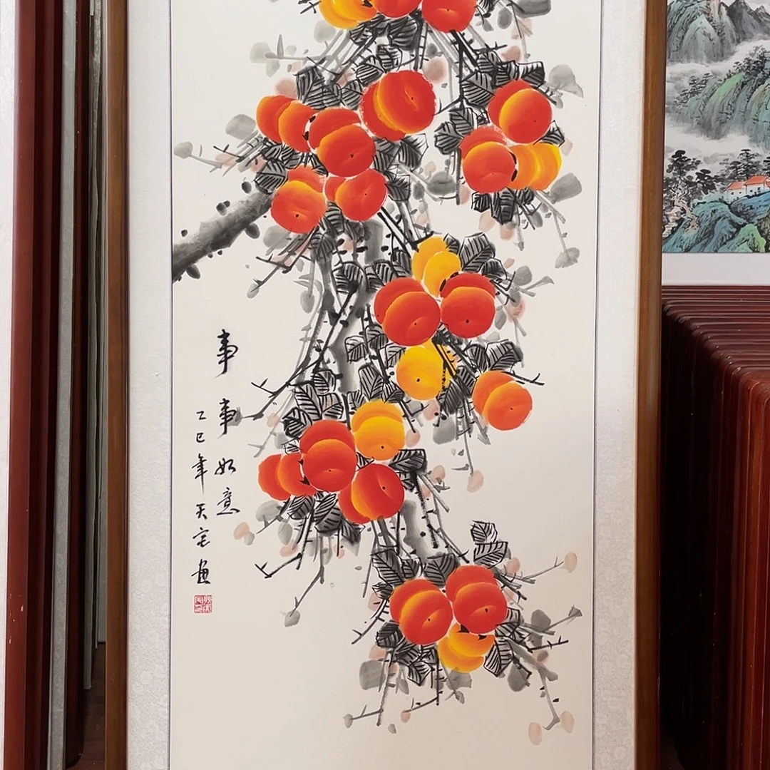 国画带框尺寸63*123厘米