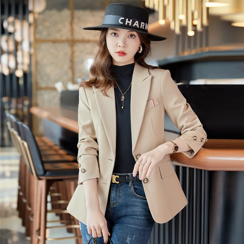 小西装外套女高级感2024新款春秋冬韩版通勤裙子时尚西服外套上衣