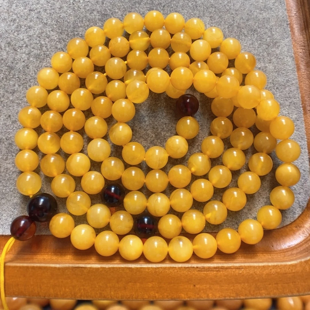 未镶嵌项链蜜蜡108