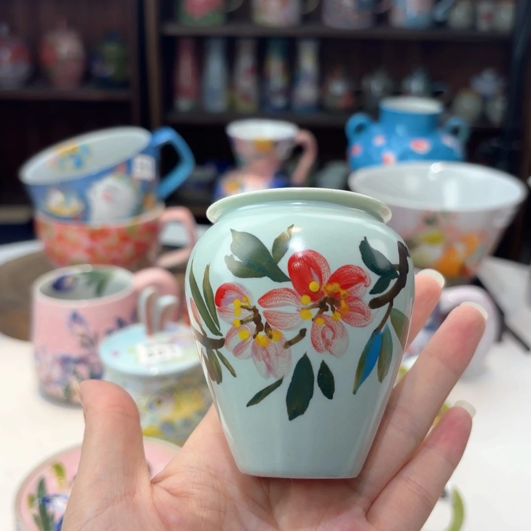 景德镇手绘高温釉下彩陶瓷茶具