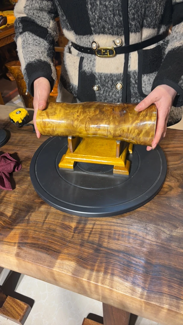 金丝楠木横财手工摆件（以直播间商品为准）