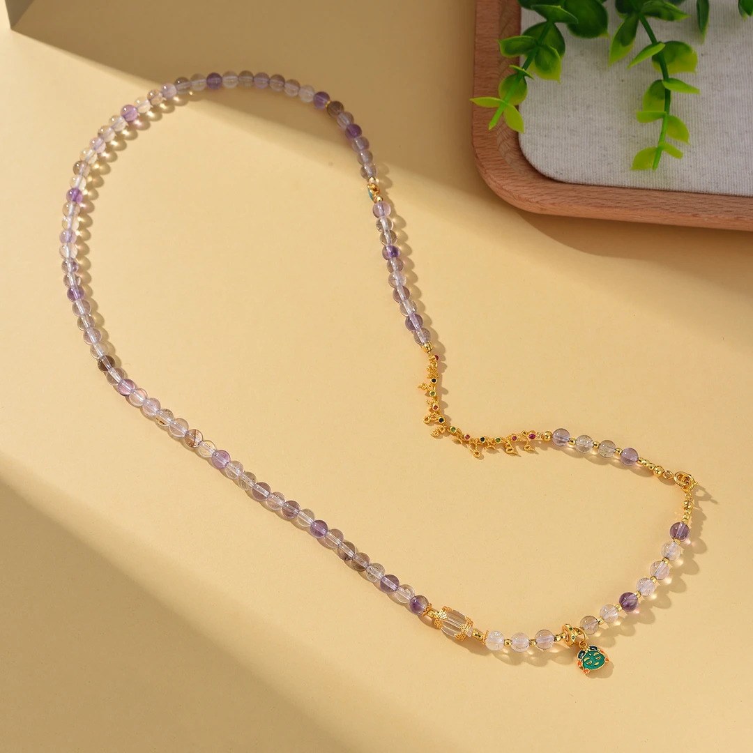 【婉葶珠宝】S925银超七水晶多用途项链