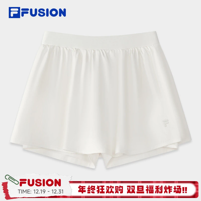 FILA斐乐潮牌2025夏季女子运动透气百搭短裤裤裙裙子T11W527308F