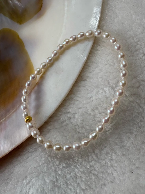 4点位淡水珍珠baby珠近圆强光樱花粉微瑕