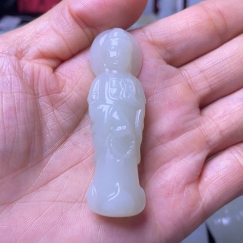 和田玉未镶嵌吊坠(不含链)上**水