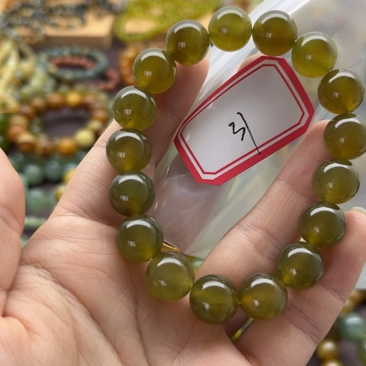 未镶嵌蛇纹石玉手链