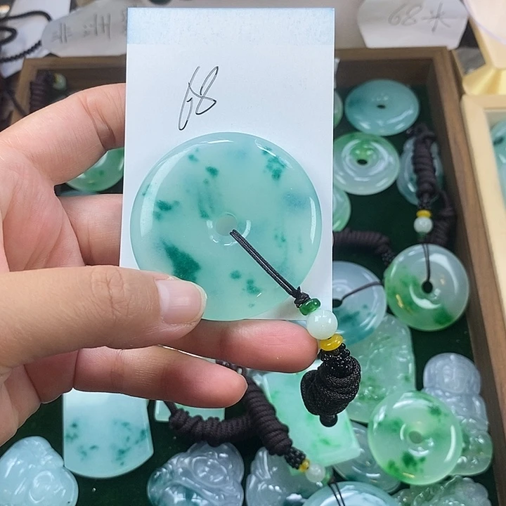 乐***呦铁合金花岗石平安扣吊坠