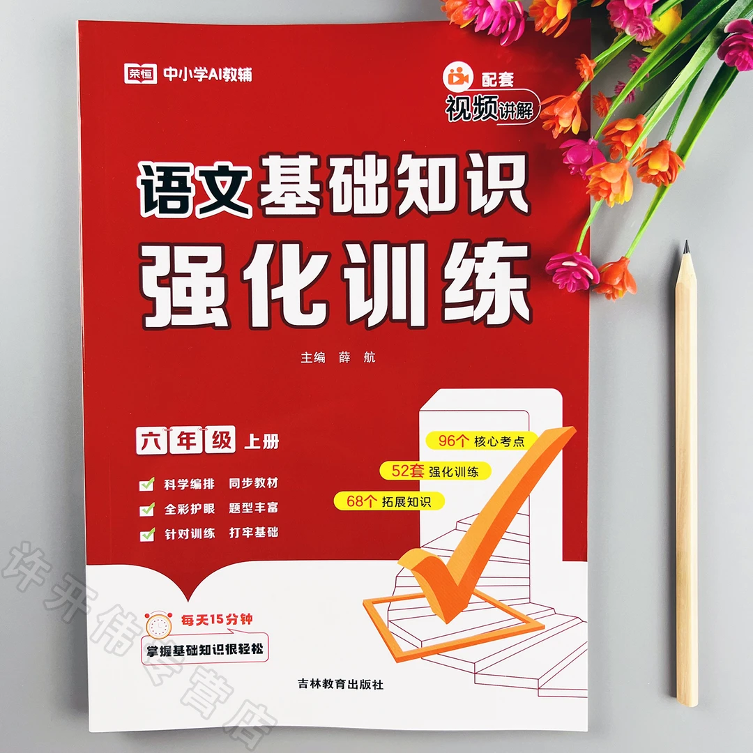 语文基础知识强化训练六年级上册语文同步练习册字词句专项训练书