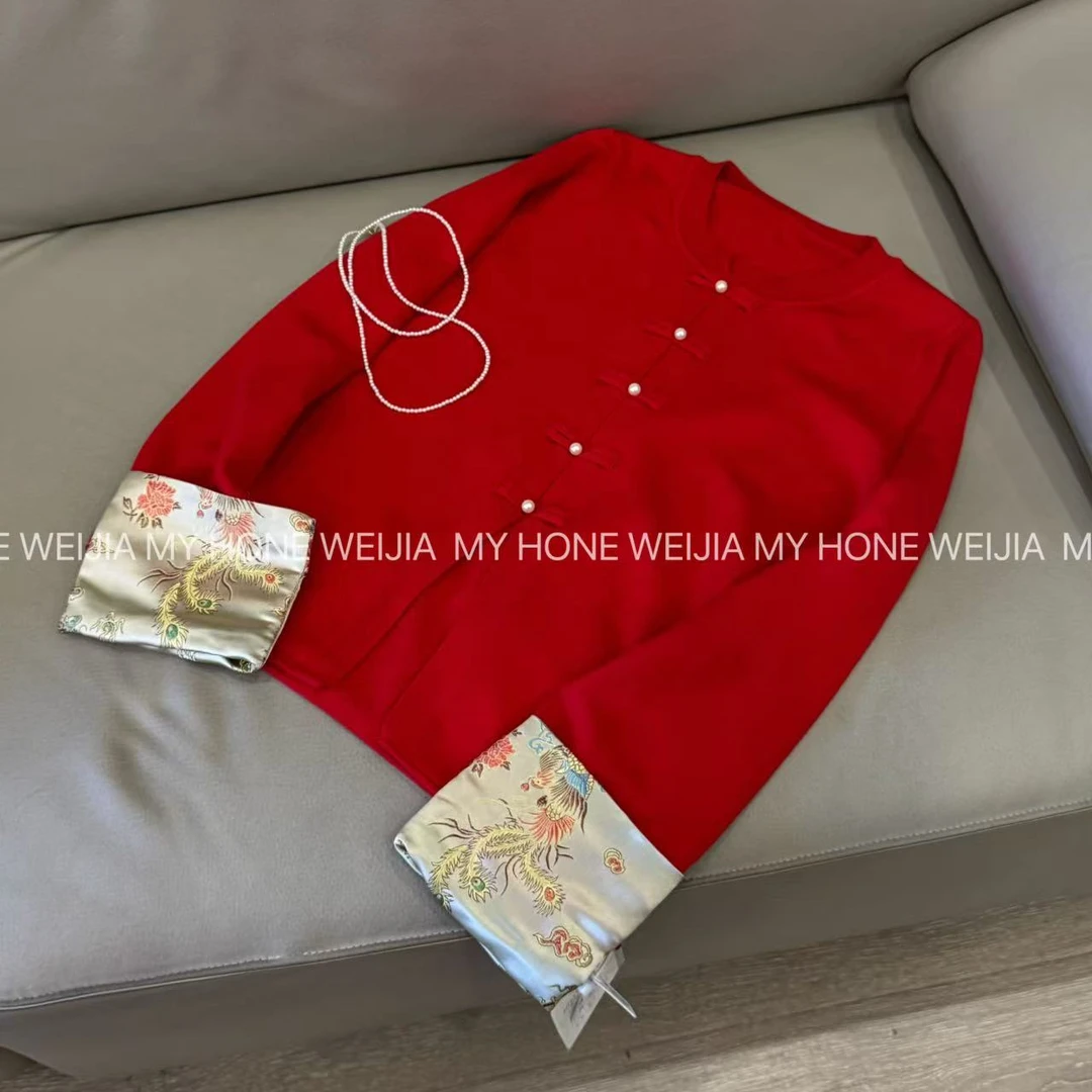 【WJ】 秋冬款  周 088 新年战袍 国风针织上衣 （1-3）