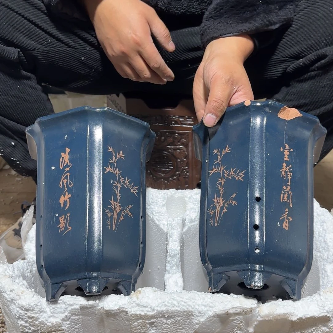 紫砂花盆瑕疵是我