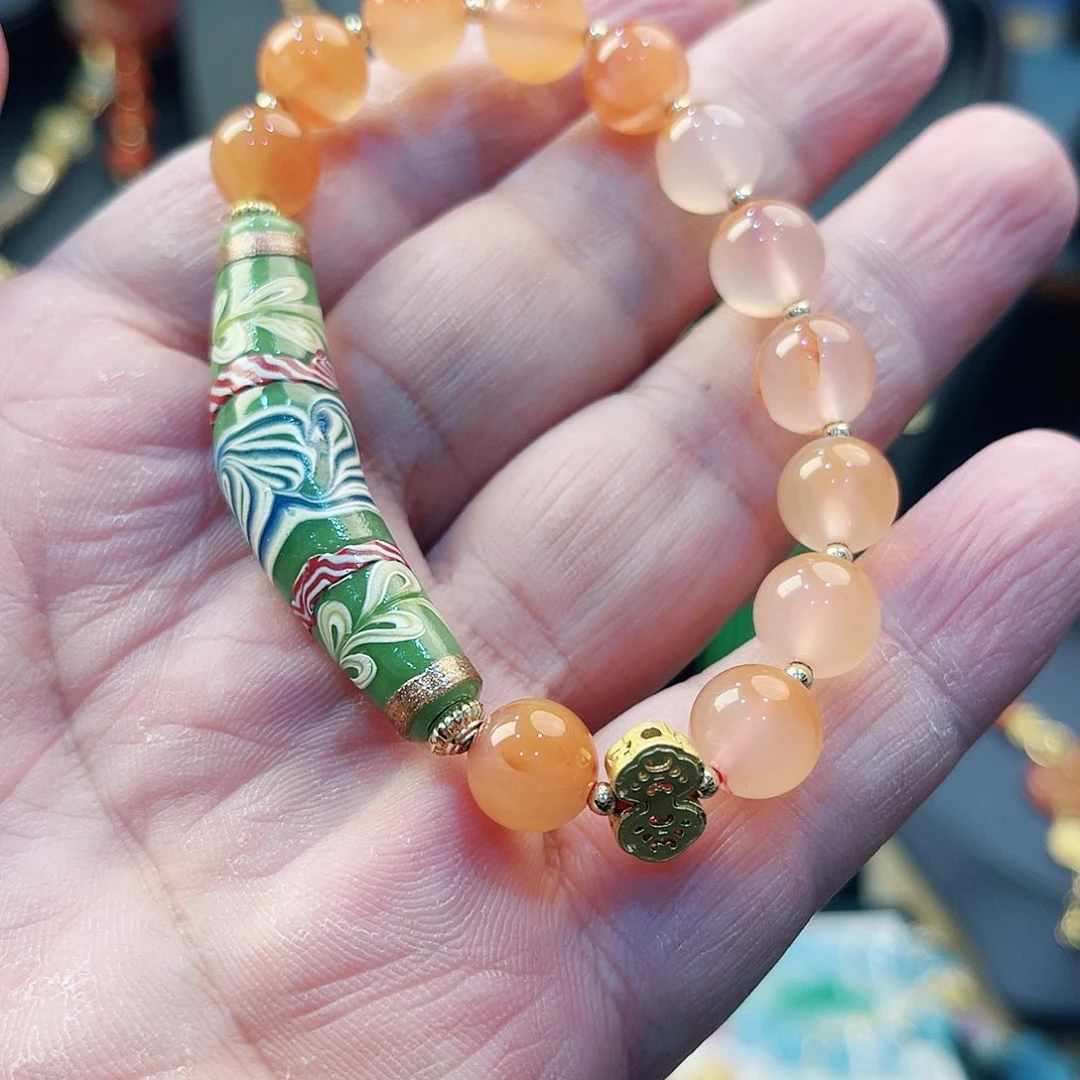 南红玛瑙手链未镶嵌手串