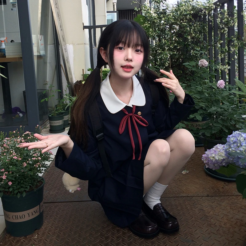 东京岁时记jk夏季JK制服学院风百搭学生短袖四粒扣收腰裙温格女子