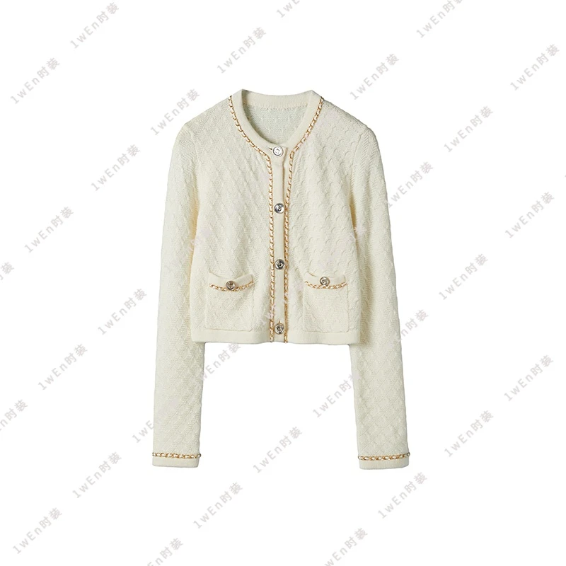 【星语心愿】2023圆领领长袖黑色休闲时尚设计针织气质女