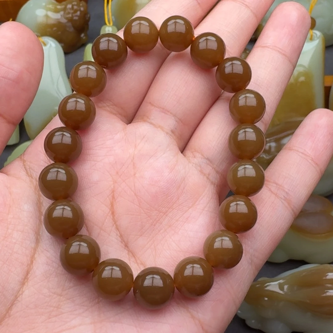 招***铛手串未镶嵌和田玉