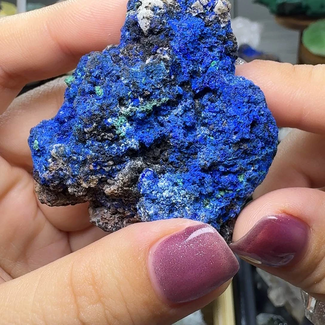 石材蓝铜矿002摆件