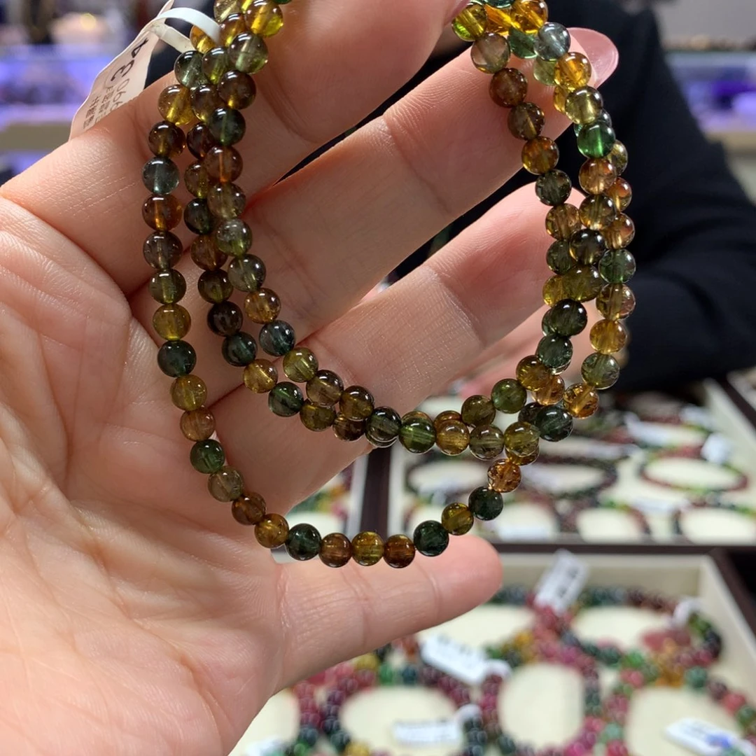 碧玺手链未镶嵌多样性发其一条4.7毫米左右