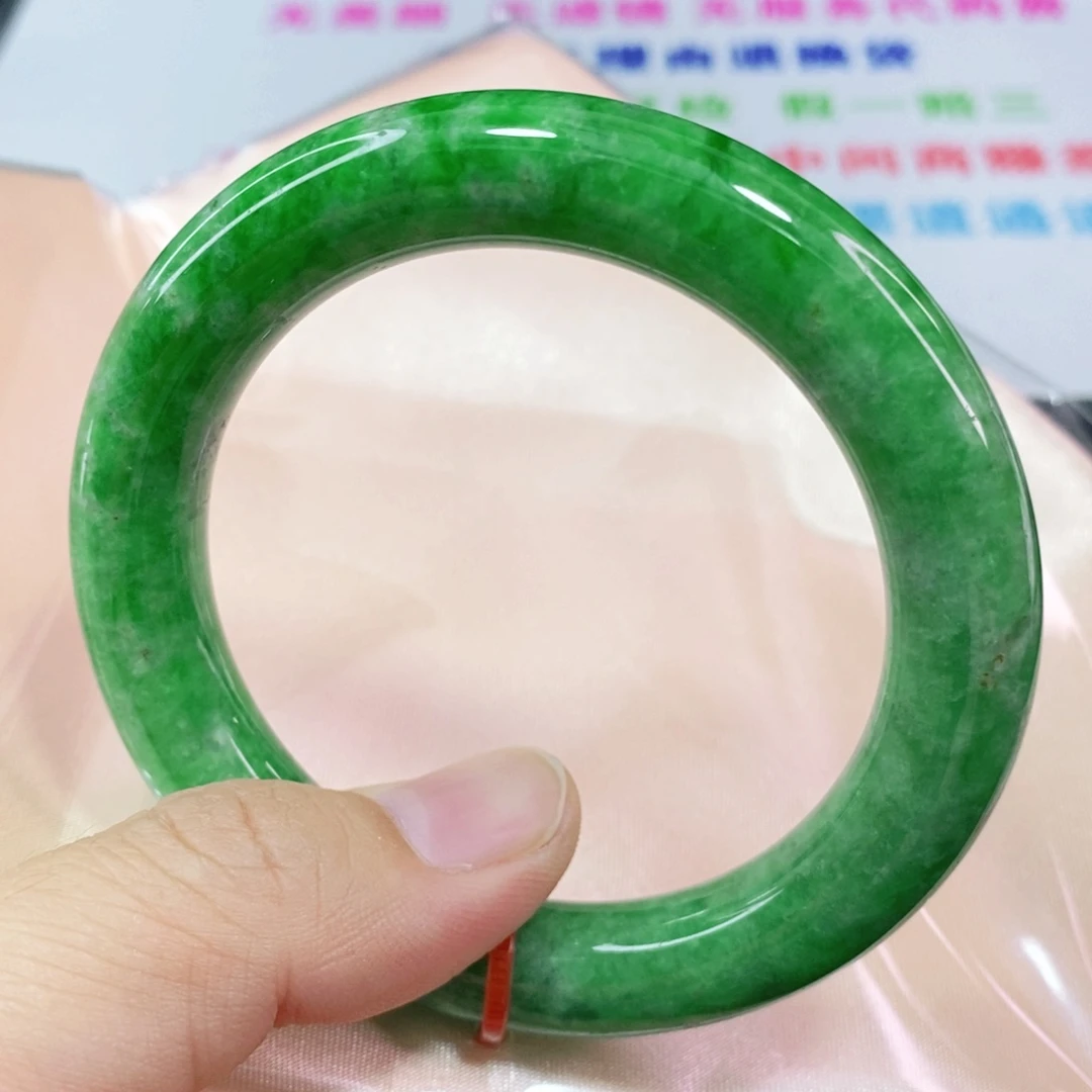 未镶嵌手镯翡翠A***丶54.7圈口圆条力推