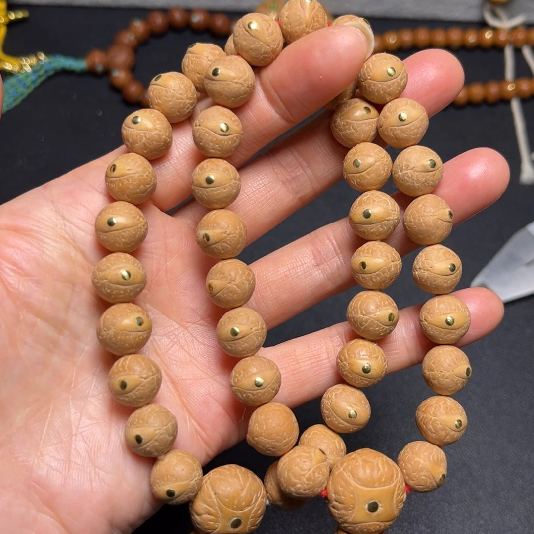 凤眼菩提吊坠11.5mm精品铜钉手串