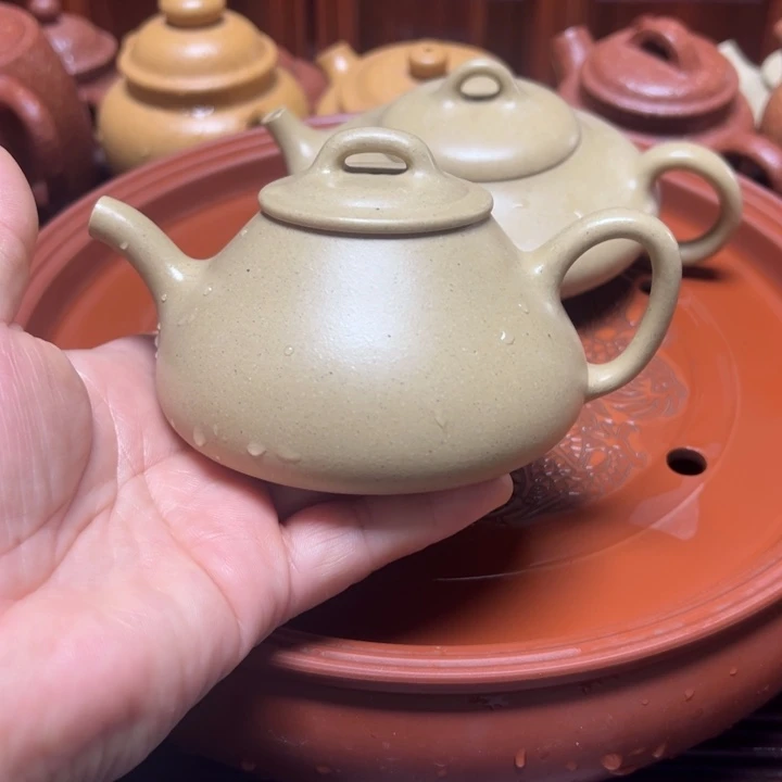 紫砂茶壶宜兴原矿本绿御皇段