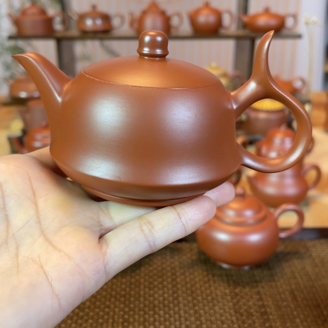 茶壶紫砂装****包潮州手工手拉朱泥手拉将军壶