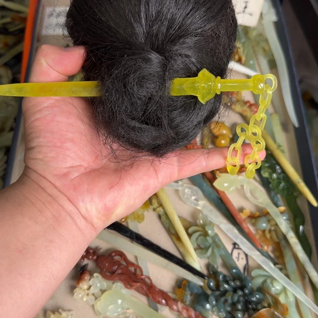 岫玉发饰未镶嵌嘚*