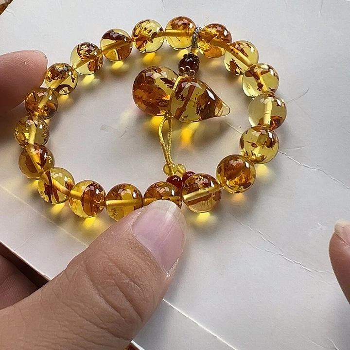 琥珀（花珀）未镶嵌项圈