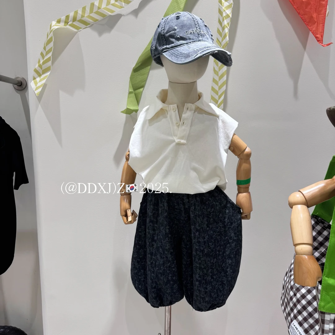 【捡漏】夏季男女宝可穿 原创设计 前短后长POLO领小背心 25156