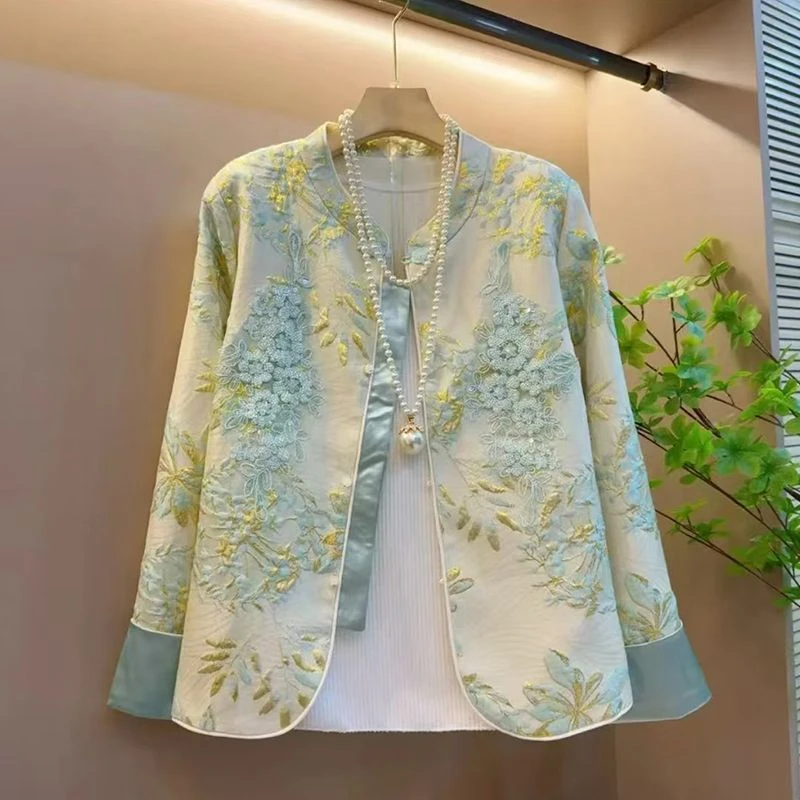 今年流行春季时尚气质女装显瘦气质短外套新中式减龄国风复古外衣