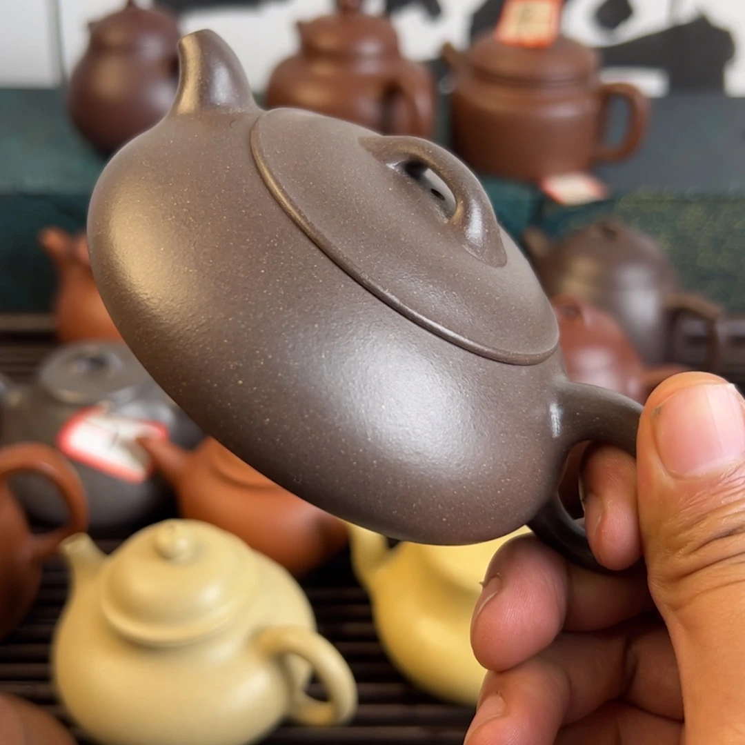 紫砂茶壶雷***森半手工无尘