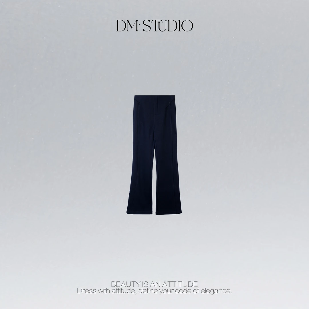 DEDM•STUDIO/气质小众修身日常百搭加绒微喇长裤2510KZ/QQ52379