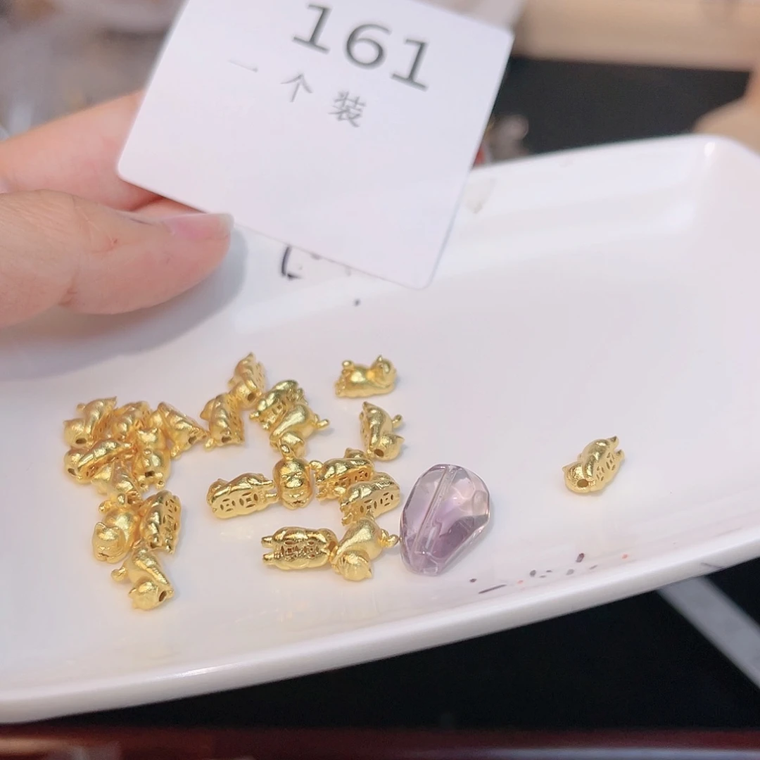 紫晶珠宝半成品银S925镀金镶嵌161