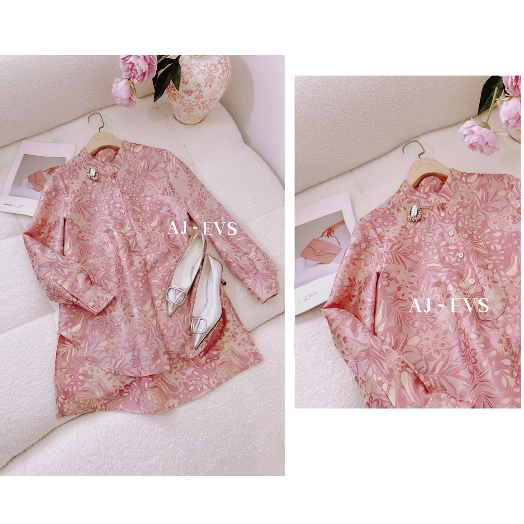 AJ-EVS【非遗宋锦工艺提花真丝衬衫】